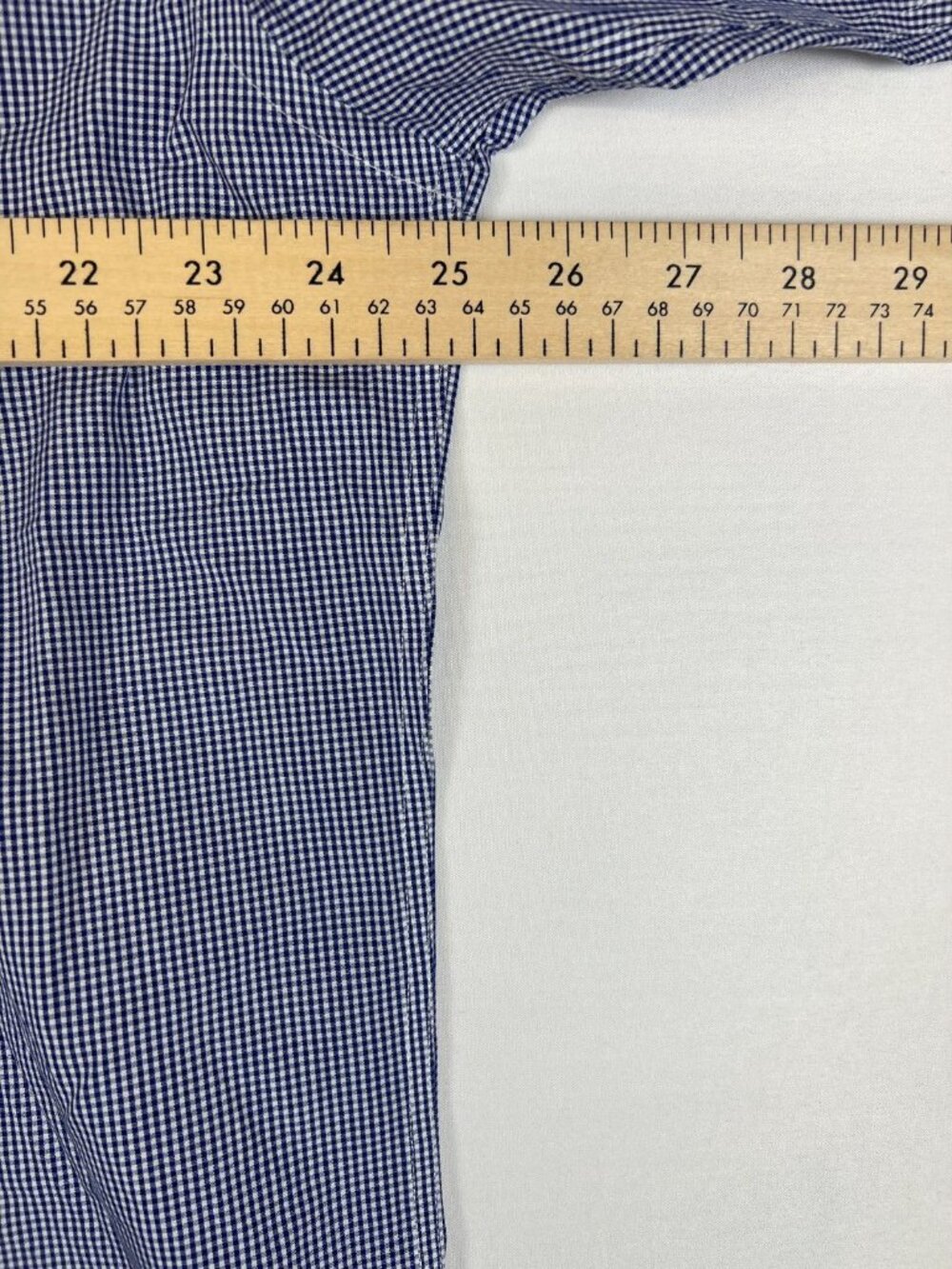Brooks Brothers Men 17-6/7 Blue White Gingham Non-Iron Cotton Button Up Shirt - Picture 6 of 7